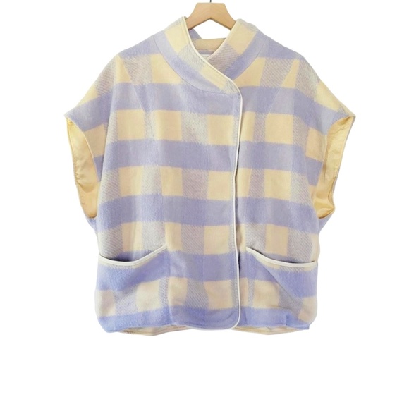 Andersen & Lauth Lilac and Cream Plaid Vest (Anthropologie) - Picture 1 of 5